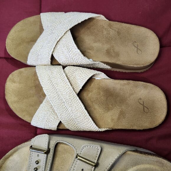 Freely Academy Women’s Sandals Size 8B Lot of 2 Slip-On Comfort Slides - Picture 9 of 10